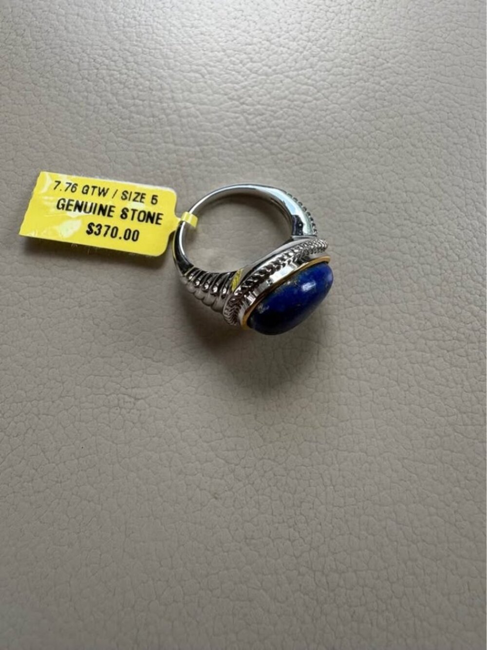 Sterling Silver Lapis Ring Size 5